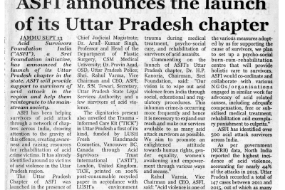 Launch of ASWWF Uttar Pradesh Chapter-The Financial Explorer